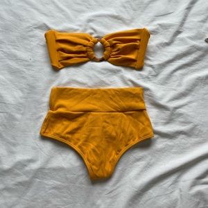 Orange Montce Bikini Top and Bottoms (S)